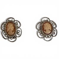 Pendientes Mandile 1922 Mujer Cammei  in Plata Conchiglia 2MORCM41